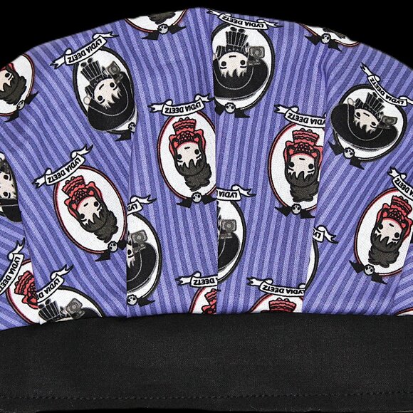 Womens Beetlejuice Movie Lydia Deetz Halloween Bouffant Scrub Cap, Handmade NWOT - Picture 4 of 8